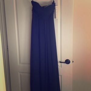 Levkoff gown Style 1121 Navy , size 0 NEVER WORN .